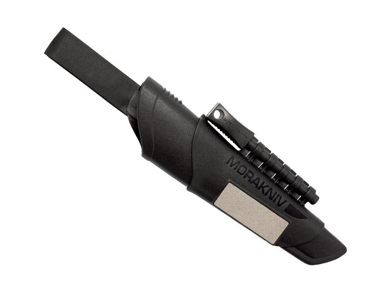 Mora Bushcraft Survival Carbone : Poignard avec Allume-Feu et Affûteur Diamant