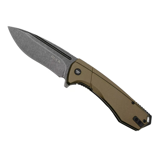 Couteau Buck Ruckus Vert OD Green - Mousqueton & Décapsuleur - 0713GRS