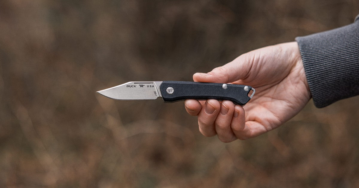 Couteau Buck Saunter Micarta Noir - Clip point - 0250BKS1