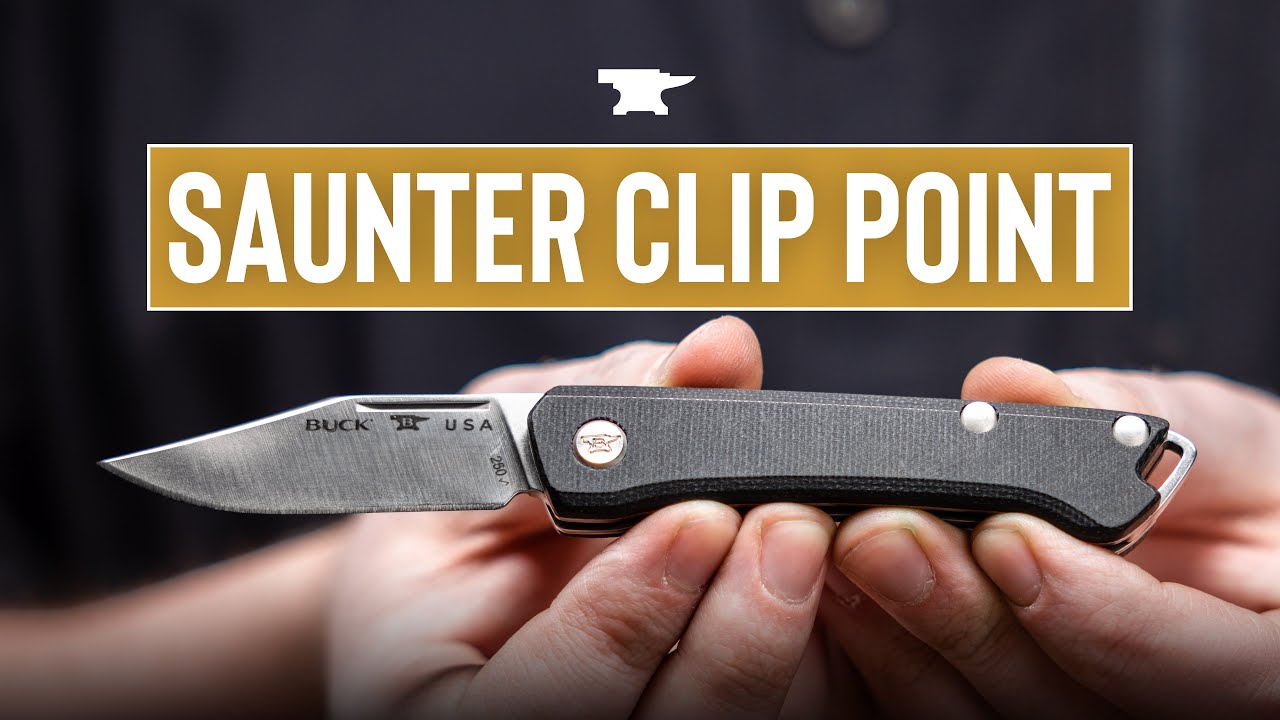 Couteau Buck Saunter Micarta Noir - Clip point - 0250BKS1