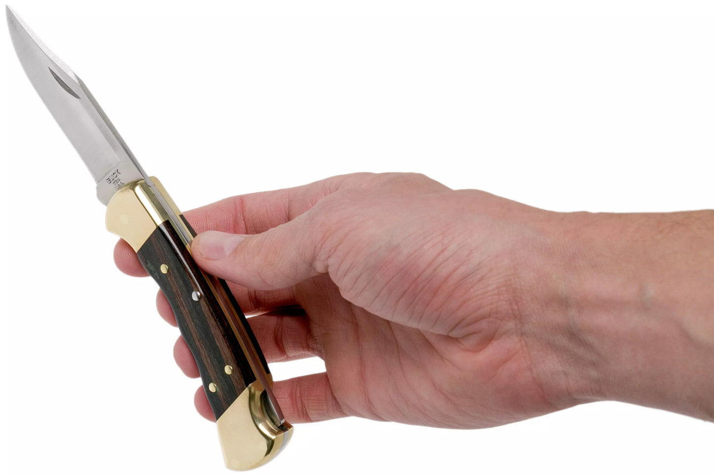 Buck 112 Ranger Classique: Žepni zložljivi nož, les in medenina