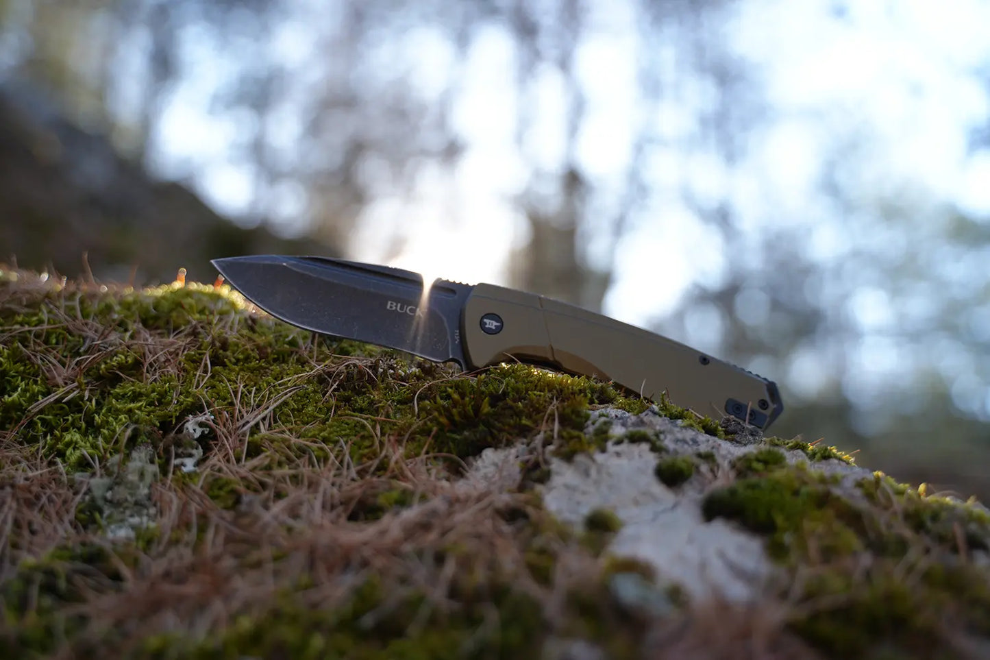 Couteau Buck Ruckus Vert OD Green - Mousqueton & Décapsuleur - 0713GRS