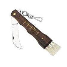 Herbertz Paddestoelenmes 11cm van Roestvrij Staal en Houten Heft