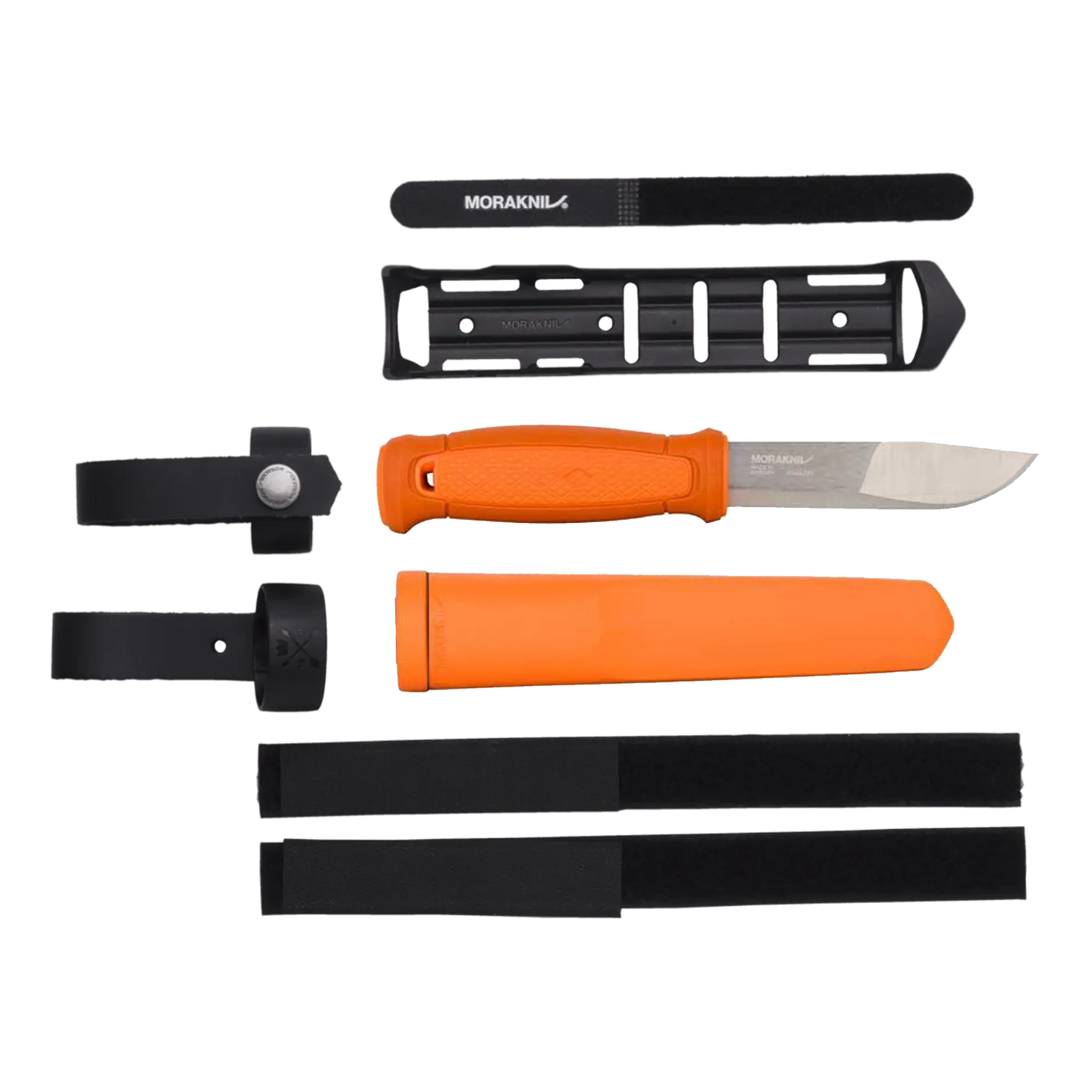 Mora Kansbol Ognjeno oranžna : Večnamenski zunanji nož z več pritrditvami