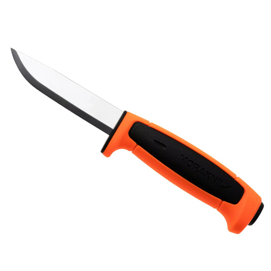 Couteau Morakniv Basic 546 Orange & Noir (13626) – Visibilité et Performance Inoxydable