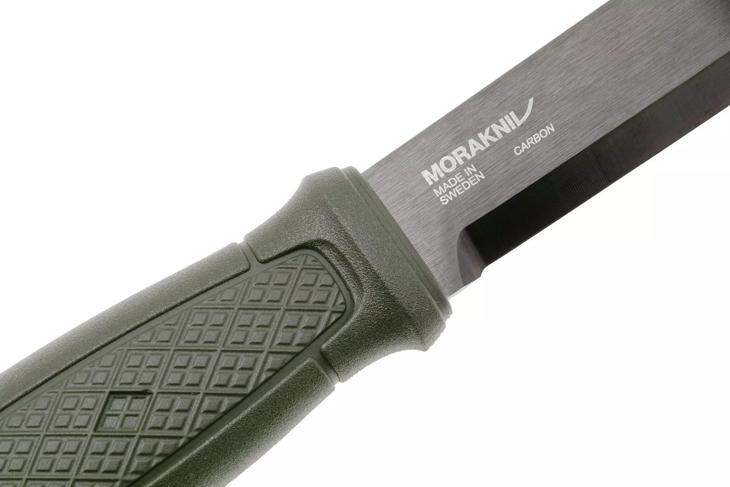 Morakniv Garberg Messer, Klinge aus schwarzem Kohlenstoffstahl – grüner Griff – individuell anpassbar