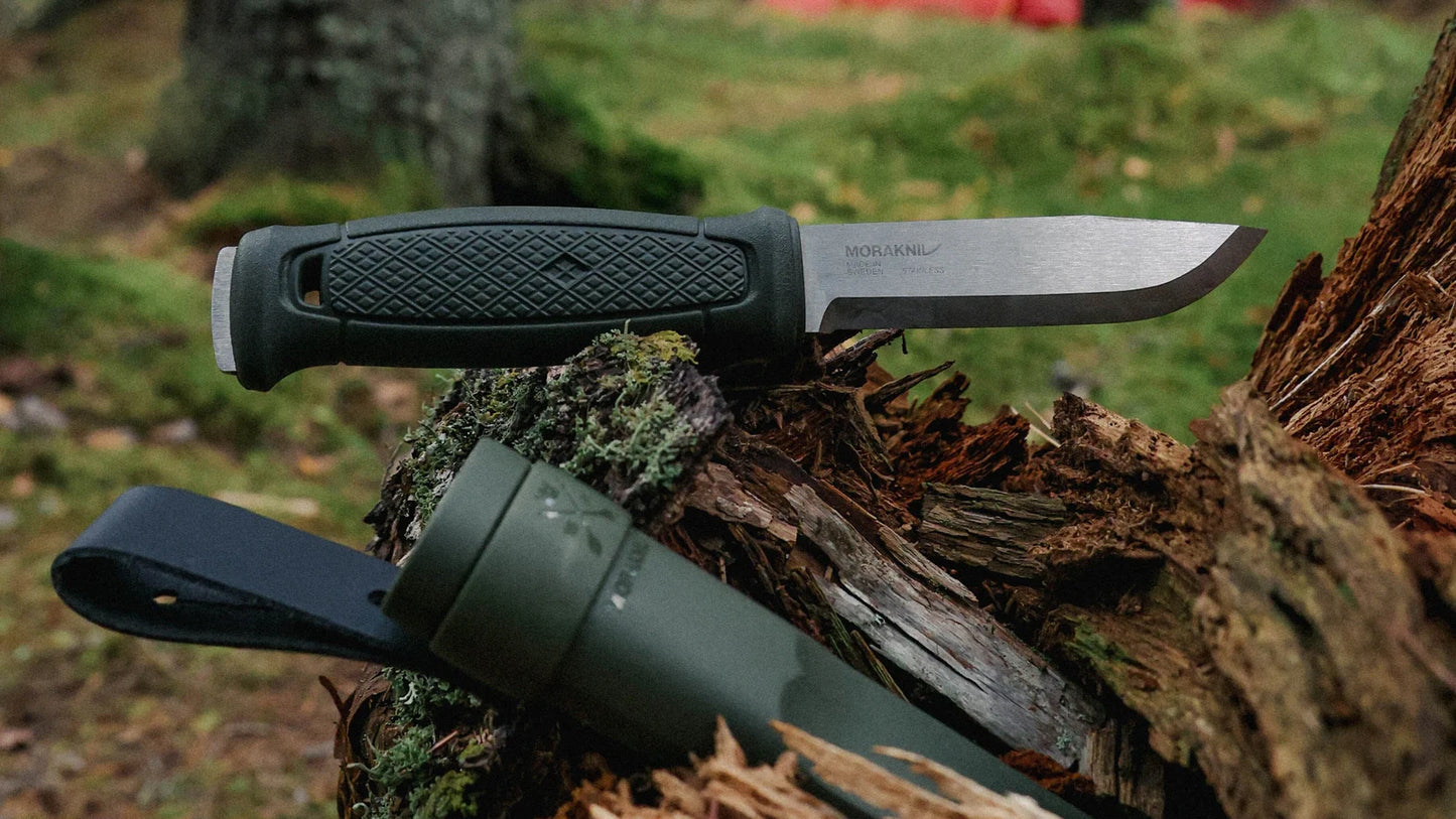 Couteau Morakniv Garberg S Inox Vert - Étui Polymère (POM) - Personnalisable