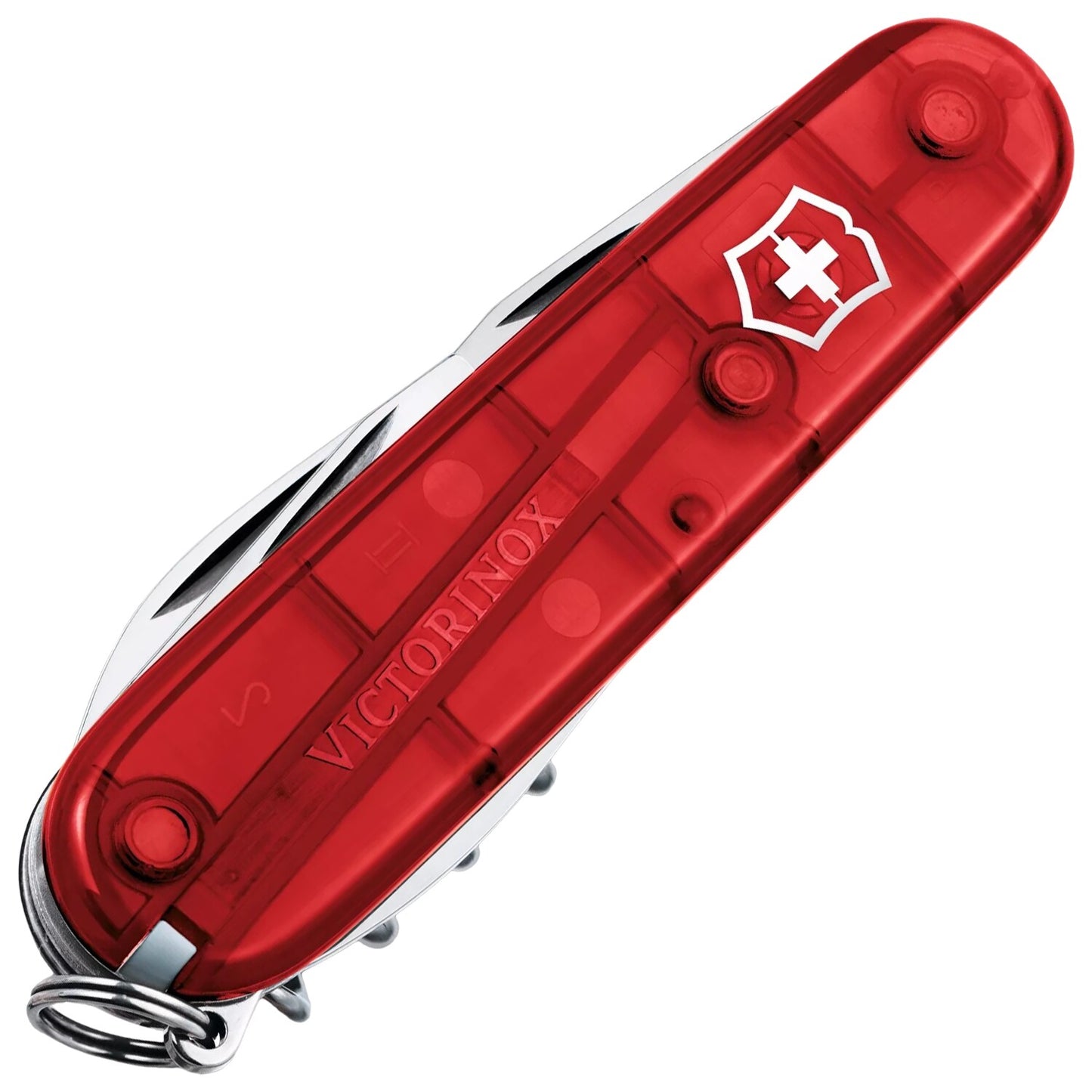 Victorinox Zwitsers Zakmes Spartan Robijn – 12 Functies (Transparant)