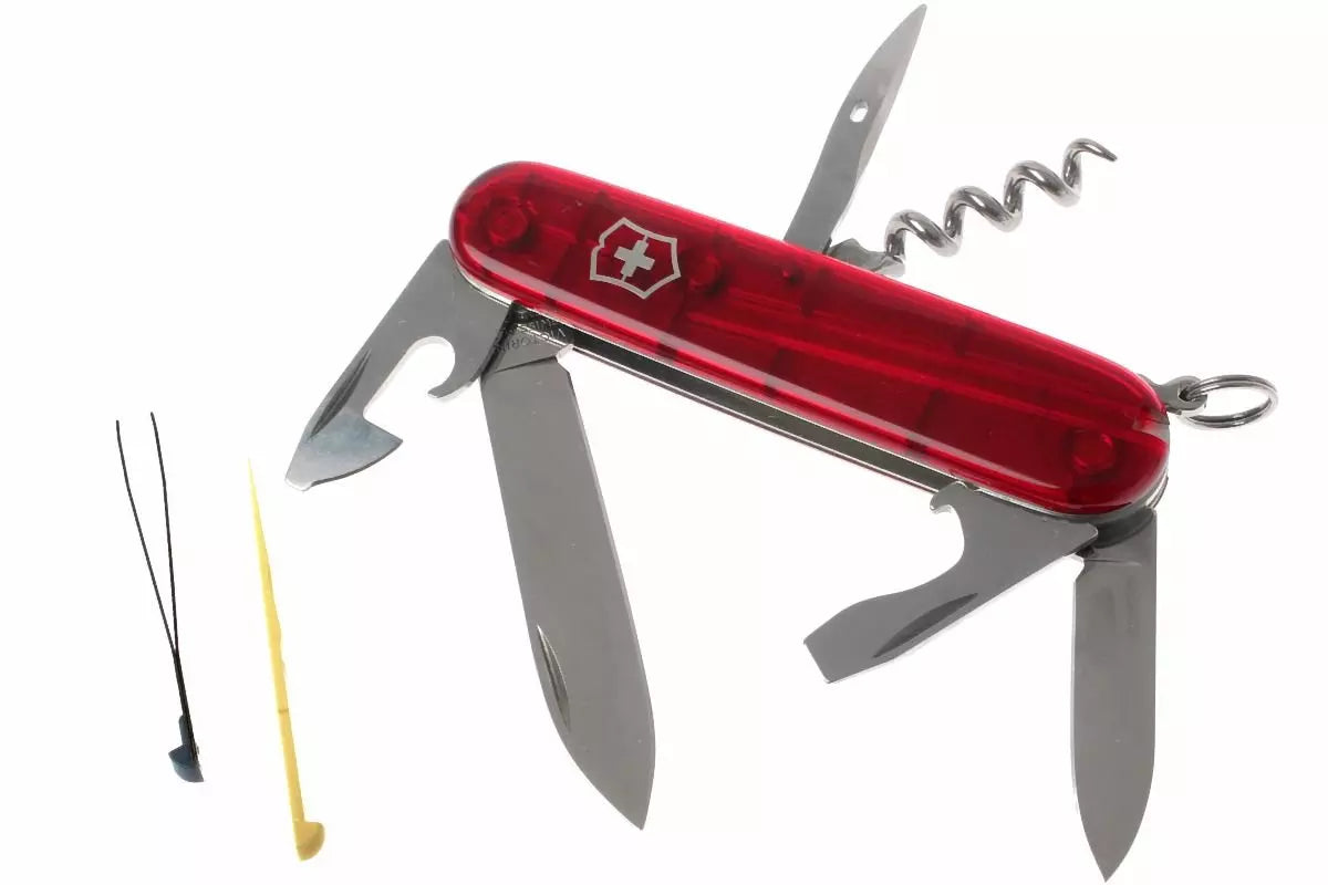 Victorinox Zwitsers Zakmes Spartan Robijn – 12 Functies (Transparant)