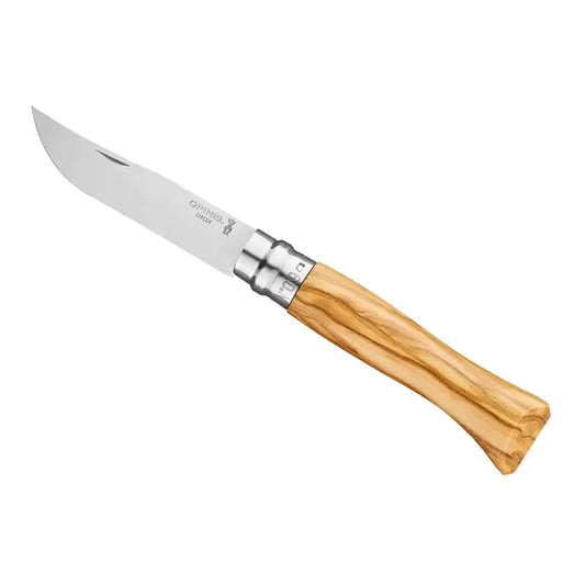 Couteau Opinel N°08 Inox - Manche en Bois d'Olivier - VRI
